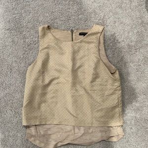 Beige sleeveless blouse